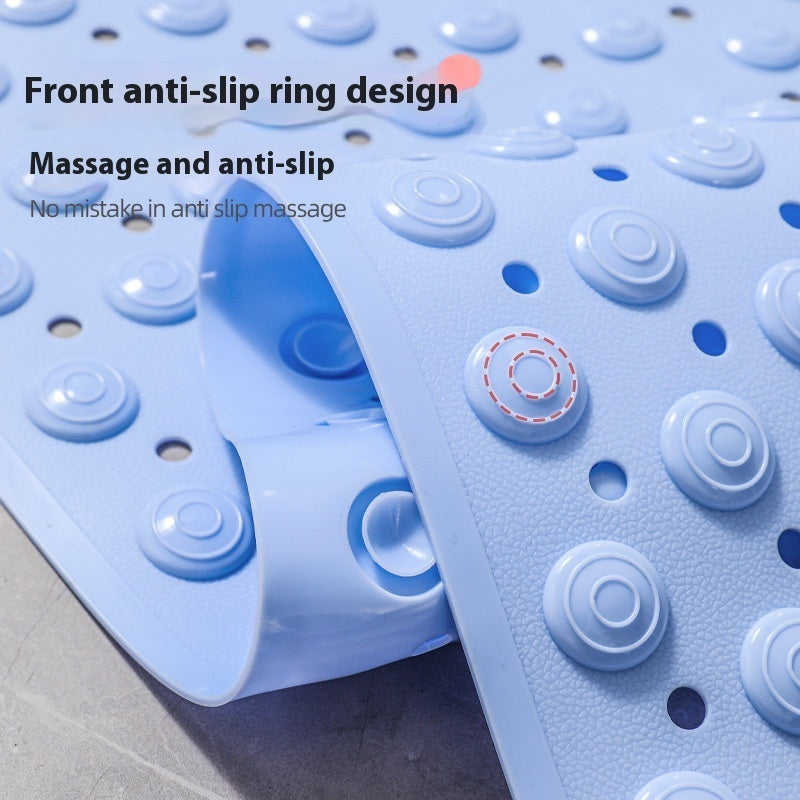 Luxiko Non-Slip Shower Mat with Suction Cups – Foot Massage Bath Mat, Quick-Dry Anti-Skid Bathtub & Bathroom Floor Mat