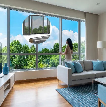 Luxiko One Way Mirror Window Film – Privacy Reflective Glass Tint | UV & Heat Control Solar Window Film for Home & Office