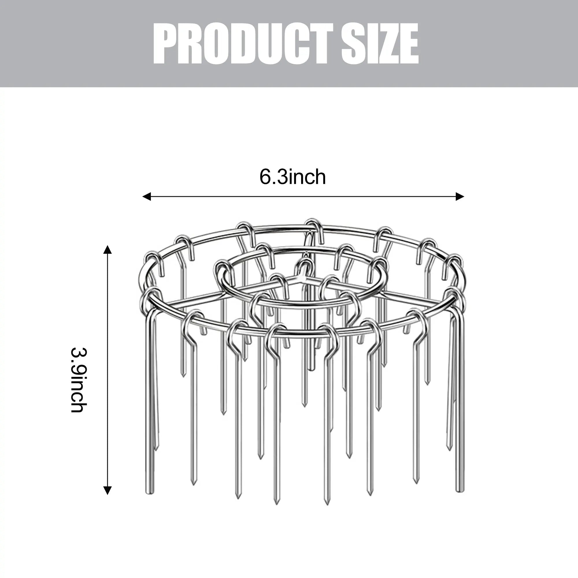 Luxiko Air Fryer Skewer Rack Set - 2 Pack Stainless Steel BBQ Grill Rack with Skewers for Air Fryer, Even Cooking Meat & Vegetables, Reusable Kitchen Cooking Accessories