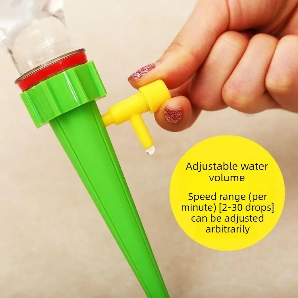 Luxiko 6PCS Automatic Plant Watering System – Adjustable Drip Irrigation Devices with Timer Control, Self-Watering Spikes for Indoor & Outdoor Plants