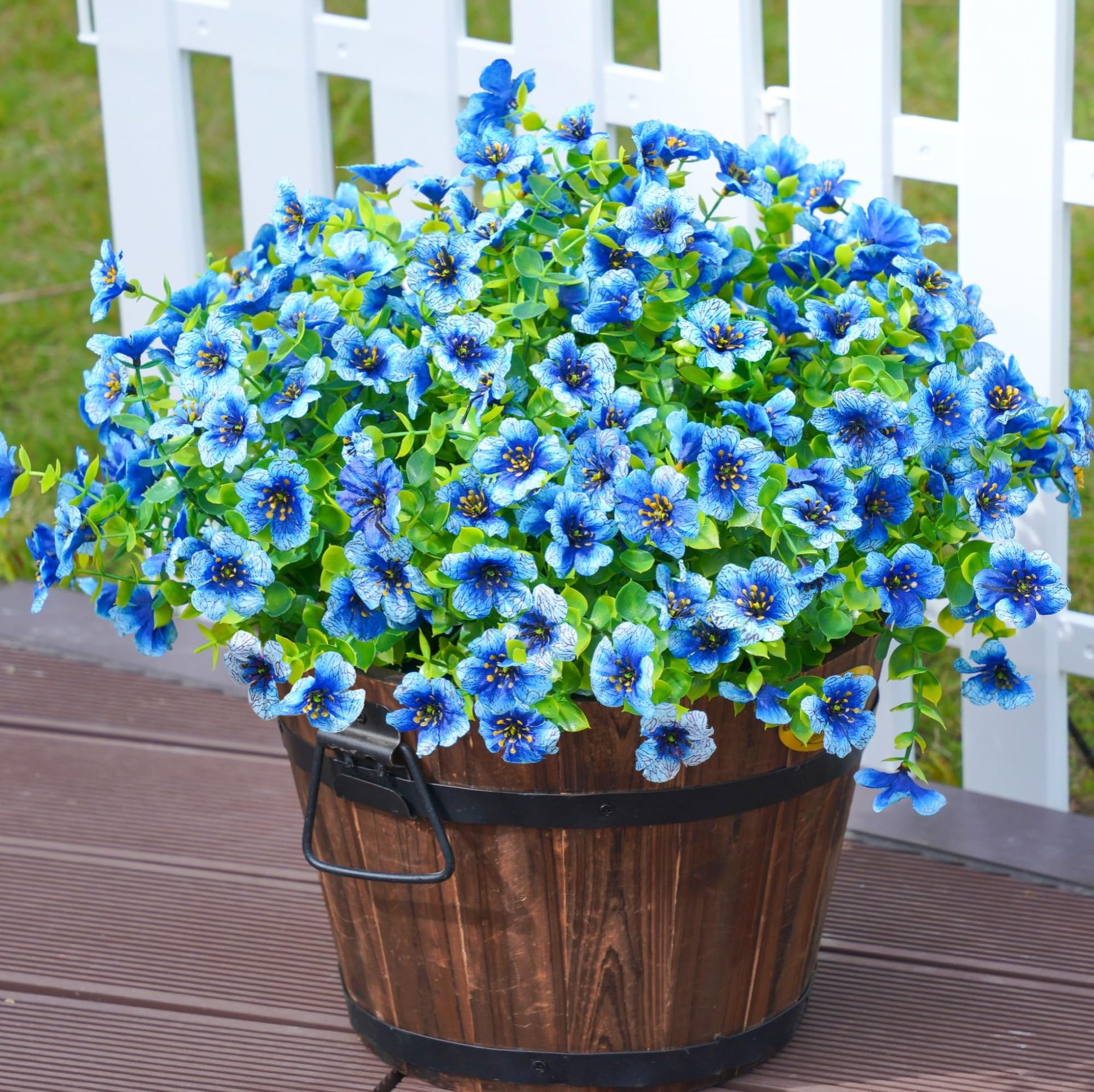 Luxiko Artificial Outdoor Flowers UV Resistant – Decorative Simulation Plastic Plants | Fade-Proof Garden, Balcony & Home Décor