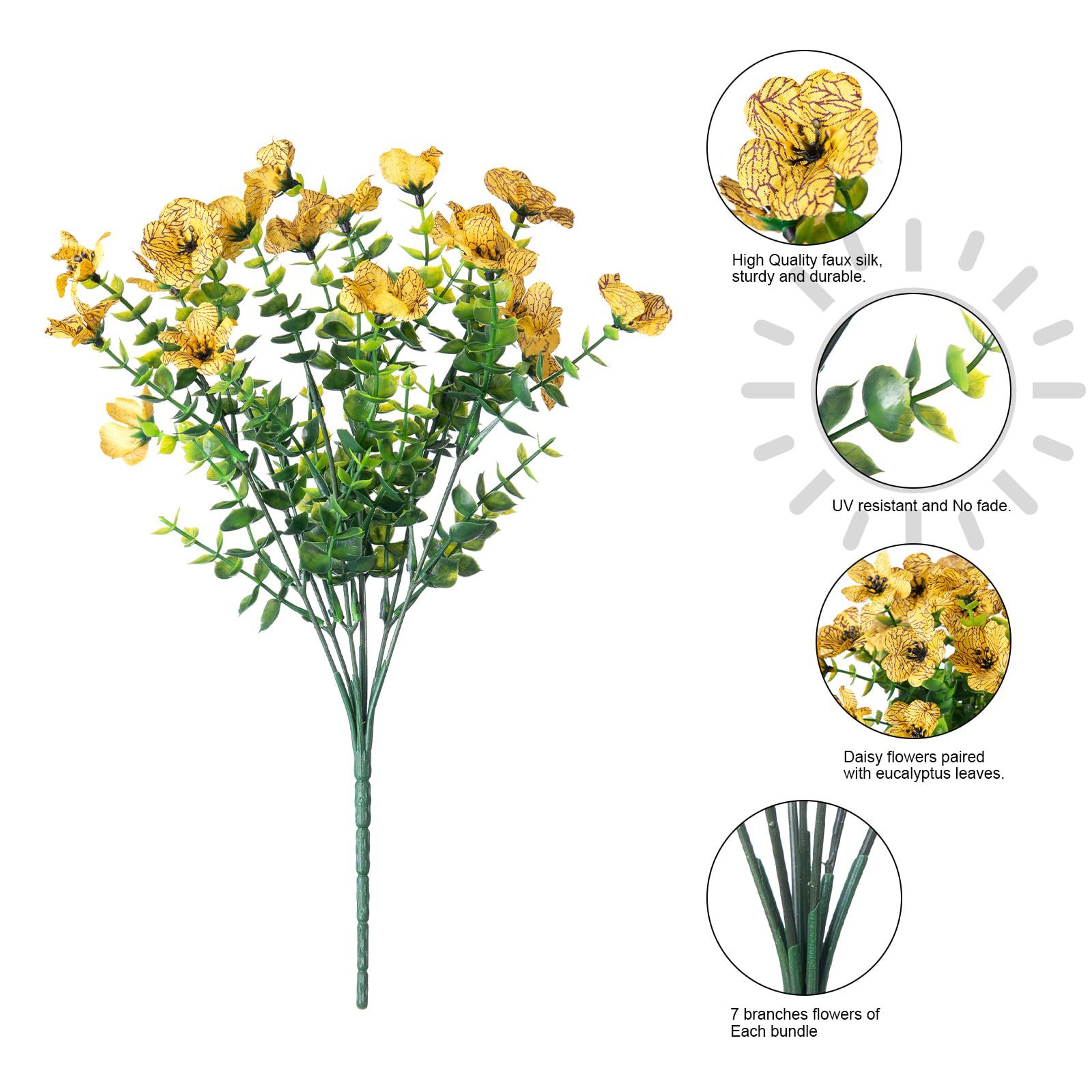 Luxiko Artificial Outdoor Flowers UV Resistant – Decorative Simulation Plastic Plants | Fade-Proof Garden, Balcony & Home Décor