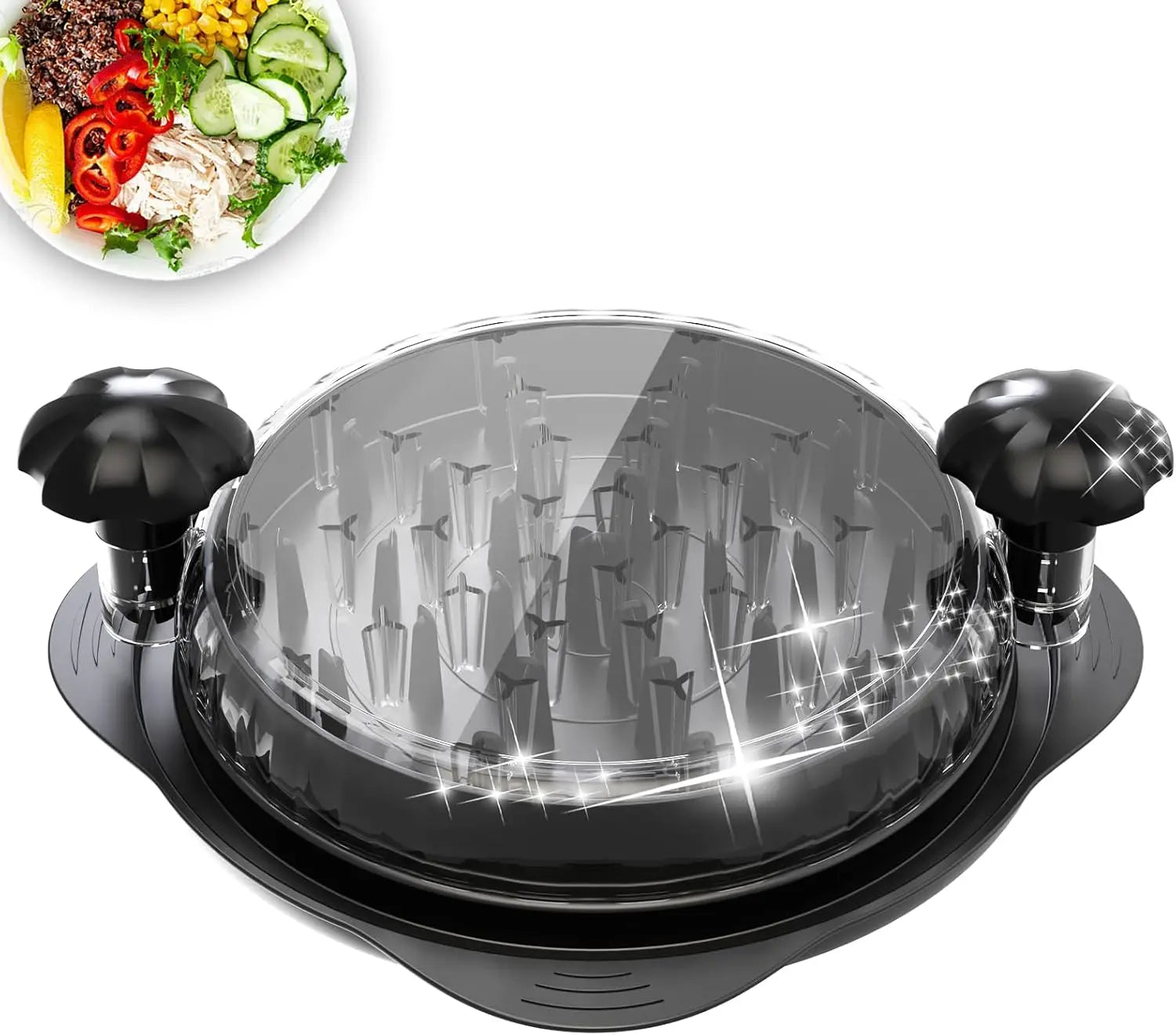 Luxiko XL 11.5” Chicken Shredder Tool – Large Meat Shredder with Twist Handle, Non-Slip Base, Dishwasher Safe Kitchen Shredder for Chicken, Beef & Vegetables