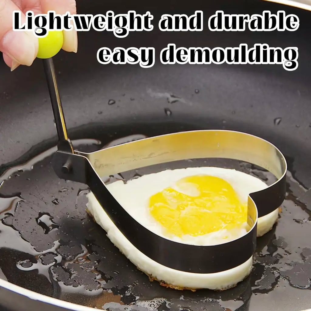 Luxiko 5-Piece Egg Ring Mold Set – Non-Stick Round Egg & Pancake Molds, Breakfast Cooking Rings for Perfect Eggs, Burgers & More