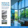 Luxiko One Way Mirror Window Film – Privacy Reflective Glass Tint | UV & Heat Control Solar Window Film for Home & Office