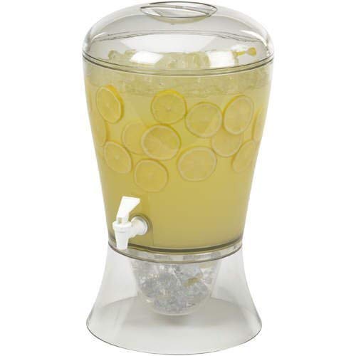 Luxiko 3-Gallon Clear Beverage Dispenser – Durable Polypropylene Drink Server with Spigot | Large Capacity Juice, Water, Iced Tea & Party Drink Dispenser