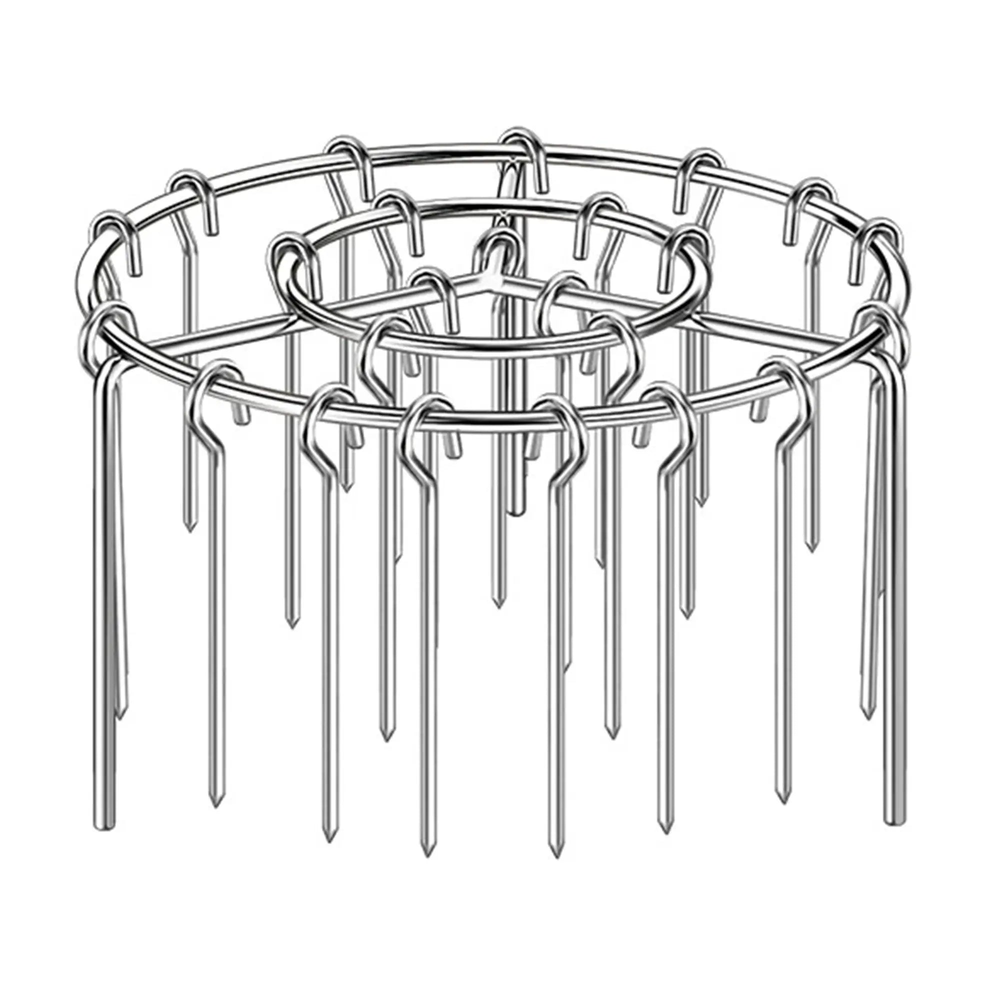 Luxiko Air Fryer Skewer Rack Set - 2 Pack Stainless Steel BBQ Grill Rack with Skewers for Air Fryer, Even Cooking Meat & Vegetables, Reusable Kitchen Cooking Accessories