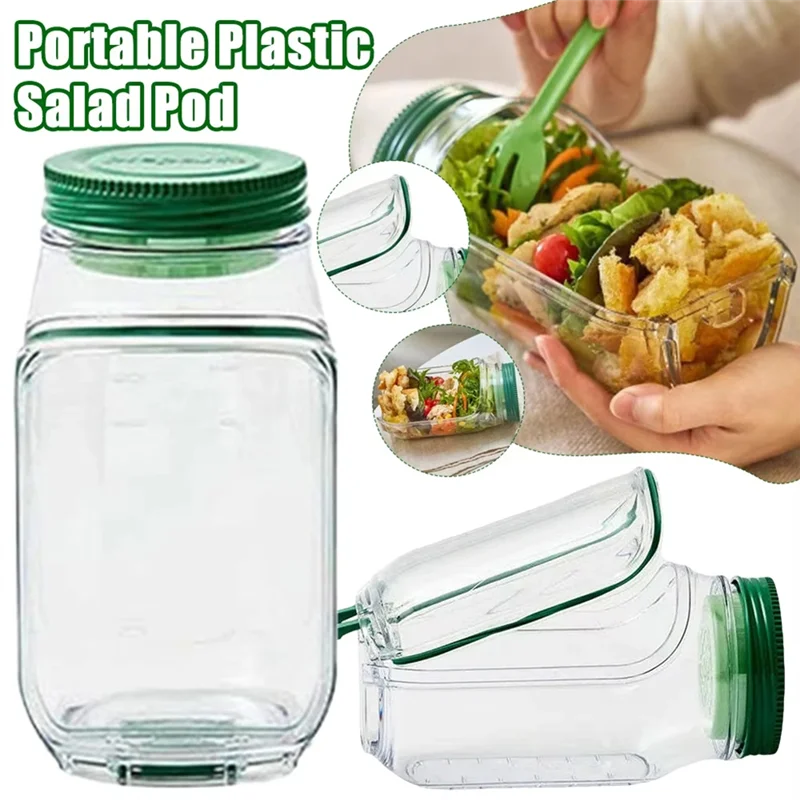 Luxiko Leak-Proof Salad Dressing Container – Portable Sauce Box for Fresh Salads, Reusable Mini Dressing Cup for Lunch Box & Meal Prep