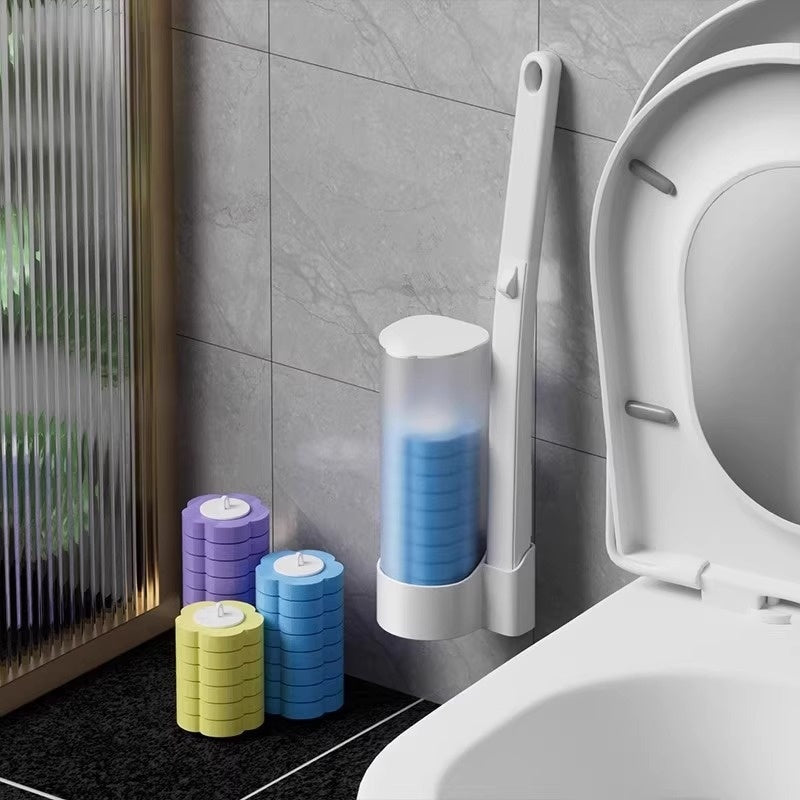 Luxiko Disposable Toilet Brush Sponge Head Replacement Kit – Odor Removal Cleaning System | Hygienic Single-Use Bathroom Cleaning Tool for Home Use