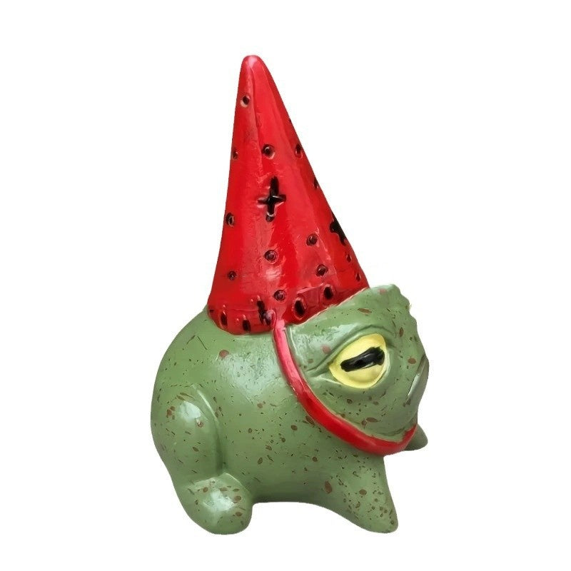 Luxiko Cute Frog Garden Statue Set - Mini Resin Frog Figurines with Colorful Hats, Whimsical Fairy Garden Decor for Indoor & Outdoor Home Decoration