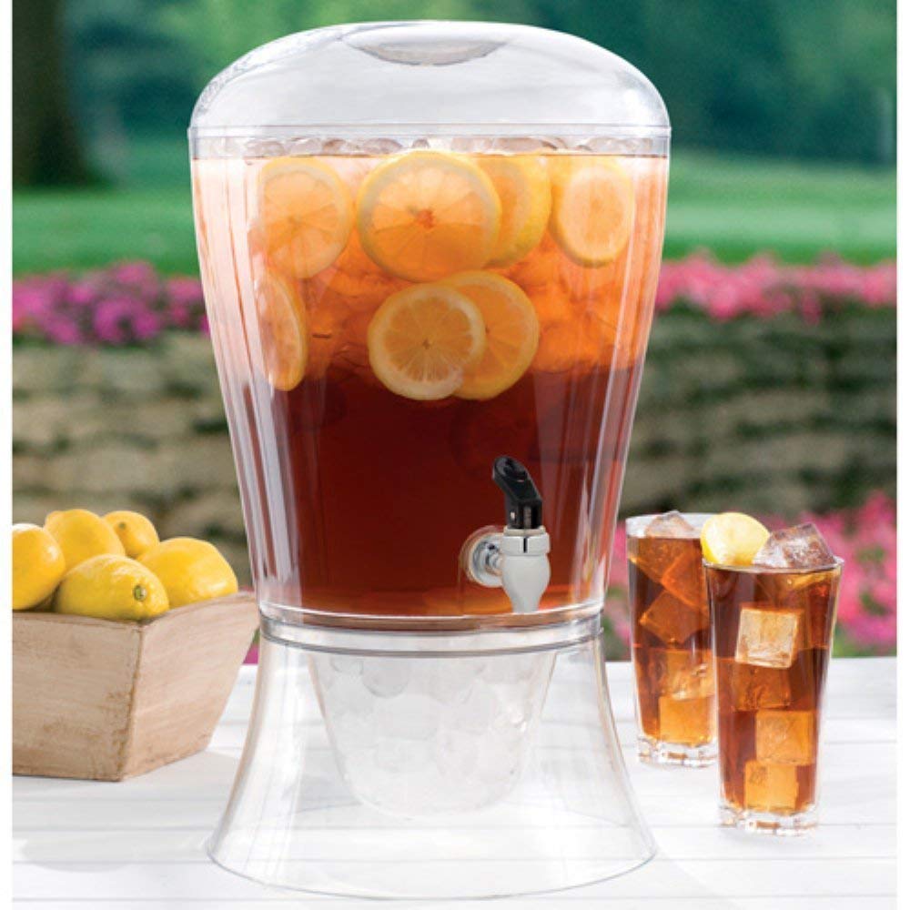 Luxiko 3-Gallon Clear Beverage Dispenser – Durable Polypropylene Drink Server with Spigot | Large Capacity Juice, Water, Iced Tea & Party Drink Dispenser