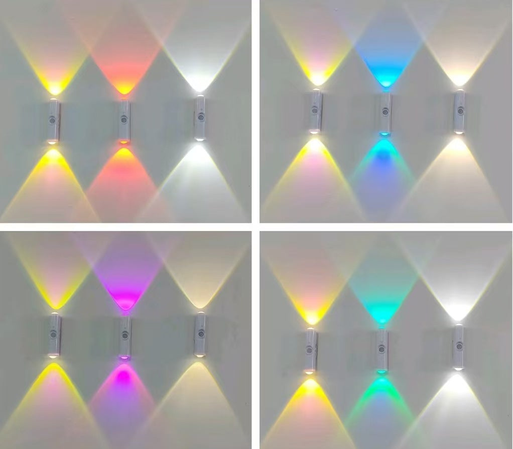 Luxiko RGB Motion Sensor Night Light – Rechargeable Magnetic Wall Lamp with Gradient Ambient Lighting for Bedroom, Hallway, Stairs & Living Room