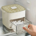 Luxiko Portable 48 Ice Cube Maker with Storage Drawer – Compact Countertop Ice Maker | Easy Release Ice Tray & Freezer Organizer for Home & Outdoor Use