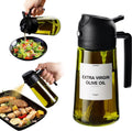 Luxiko 2-in-1 Oil Sprayer & Dispenser Bottle – Multifunctional Cooking Oil Spray Pump, BBQ Baking Kitchen Oil Storage Container