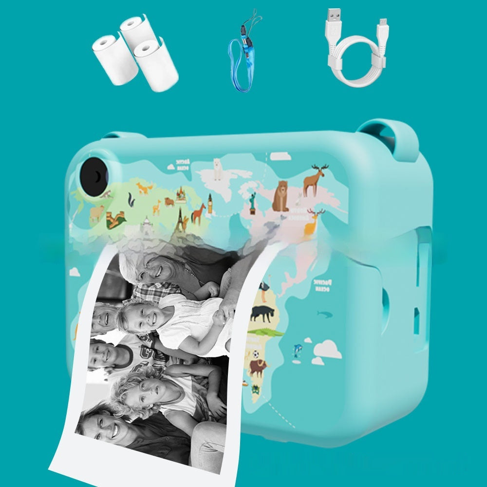 Luxiko Kids Instant Print Camera - Digital Photo & Video Camera with Instant Black & White Printing, Selfie Camera Toy Gift for Boys & Girls