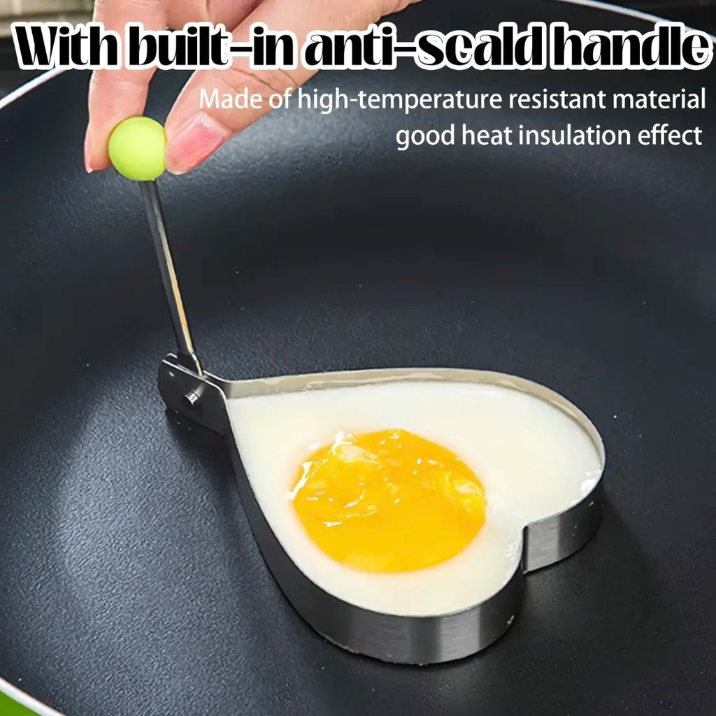 Luxiko 5-Piece Egg Ring Mold Set – Non-Stick Round Egg & Pancake Molds, Breakfast Cooking Rings for Perfect Eggs, Burgers & More