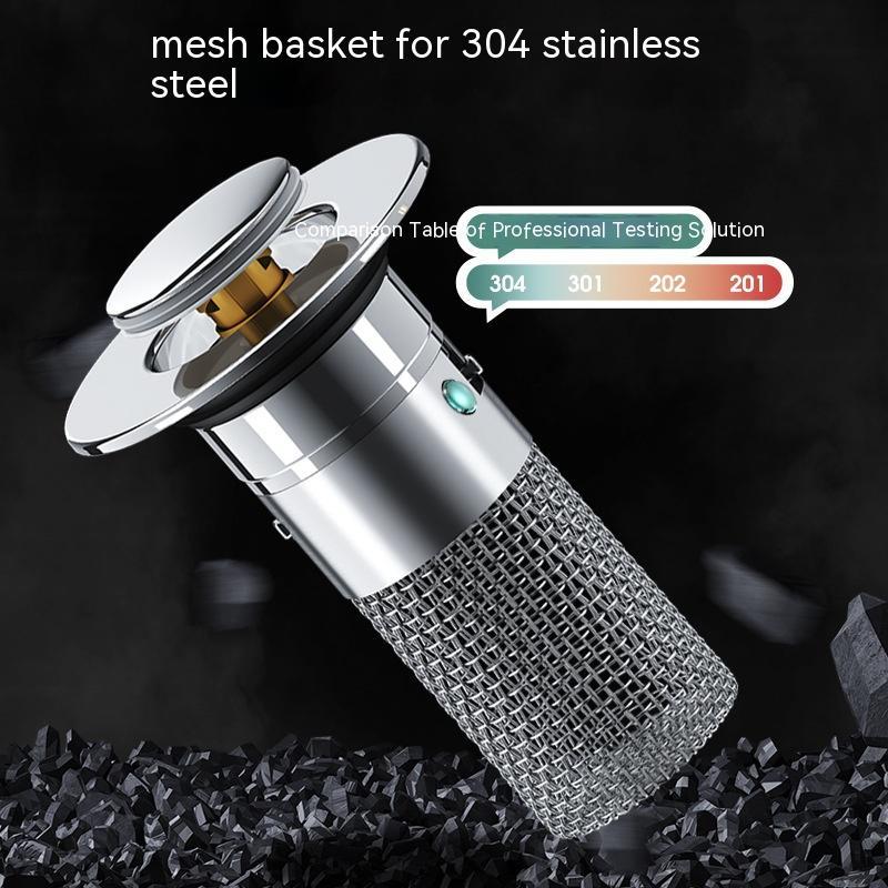 Luxiko Stainless Steel Pop-Up Sink Drain Plug with Filter Basket