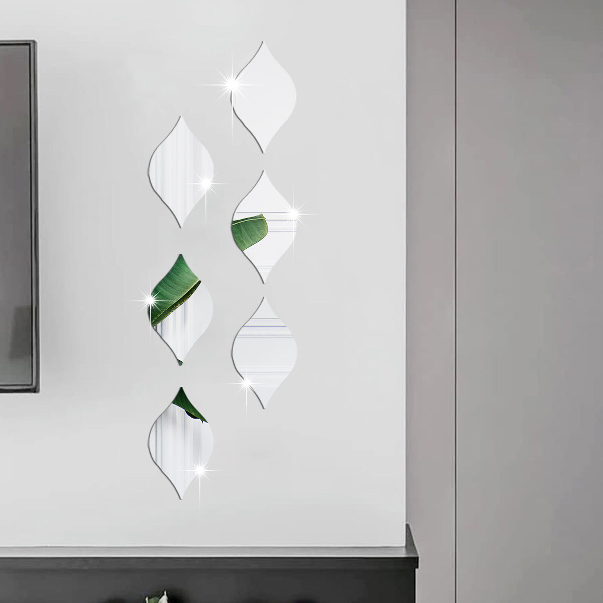 Luxiko Water Drop Mirror Wall Stickers – Reflective Acrylic DIY Mirror Tiles, Removable 3D Wall Decor for Living Room, Bedroom & Home Decoration