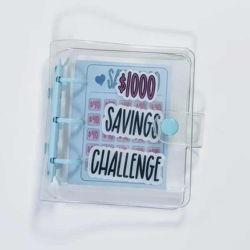 Luxiko $1000 Savings Challenge Binder – Reusable Budget Planner with Cash Envelopes, Money Saving Organizer & Finance Tracker Book