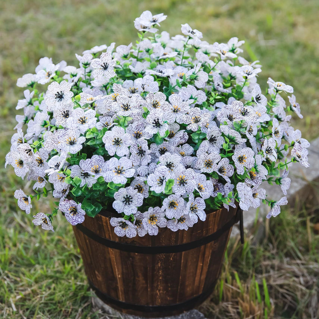 Luxiko Artificial Outdoor Flowers UV Resistant – Decorative Simulation Plastic Plants | Fade-Proof Garden, Balcony & Home Décor