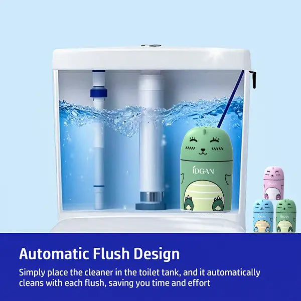 Luxiko Toilet Bowl Cleaner Bottle – Cute Dinosaur Automatic Tank Cleaner, Long-Lasting Fresh Fragrance Toilet Cleaning Solution with Easy Hang Design