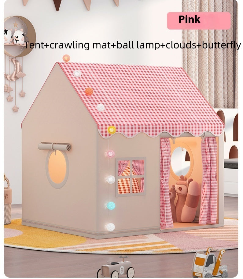 Luxiko Kids Play Tent House – Princess Castle Foldable Indoor Playhouse for Children, Portable Baby Play Tent