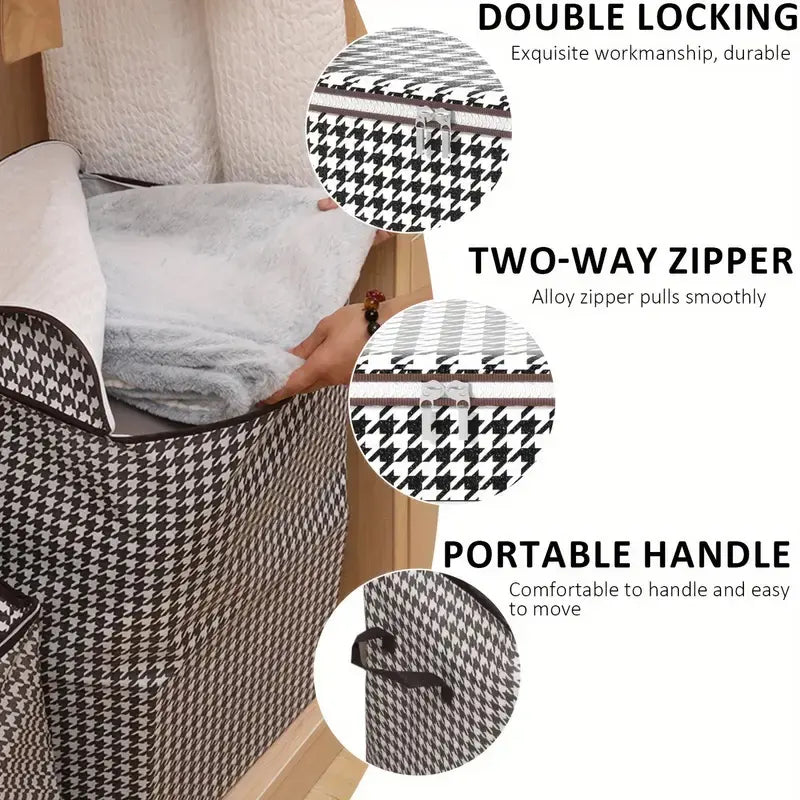 Luxiko 3PCS Extra Large Storage Bags 47.5 Gallon – Heavy-Duty Clothes & Bedding Organizer, Dust-Proof Under-Bed Storage Containers for Moving & Travel