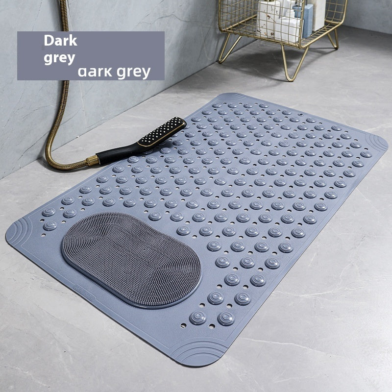Luxiko Non-Slip Shower Mat with Suction Cups – Foot Massage Bath Mat, Quick-Dry Anti-Skid Bathtub & Bathroom Floor Mat