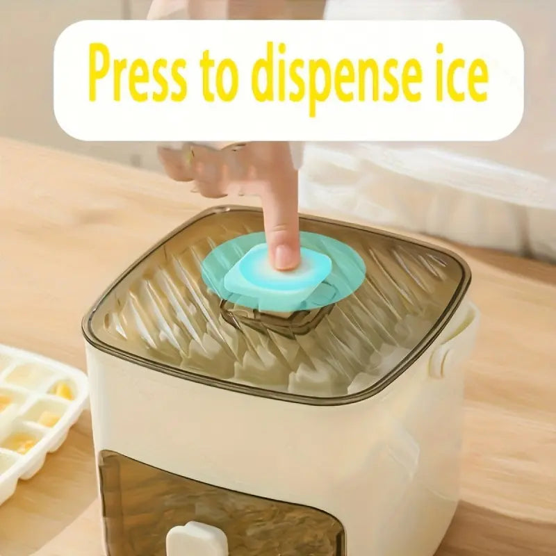 Luxiko Portable 48 Ice Cube Maker with Storage Drawer – Compact Countertop Ice Maker | Easy Release Ice Tray & Freezer Organizer for Home & Outdoor Use