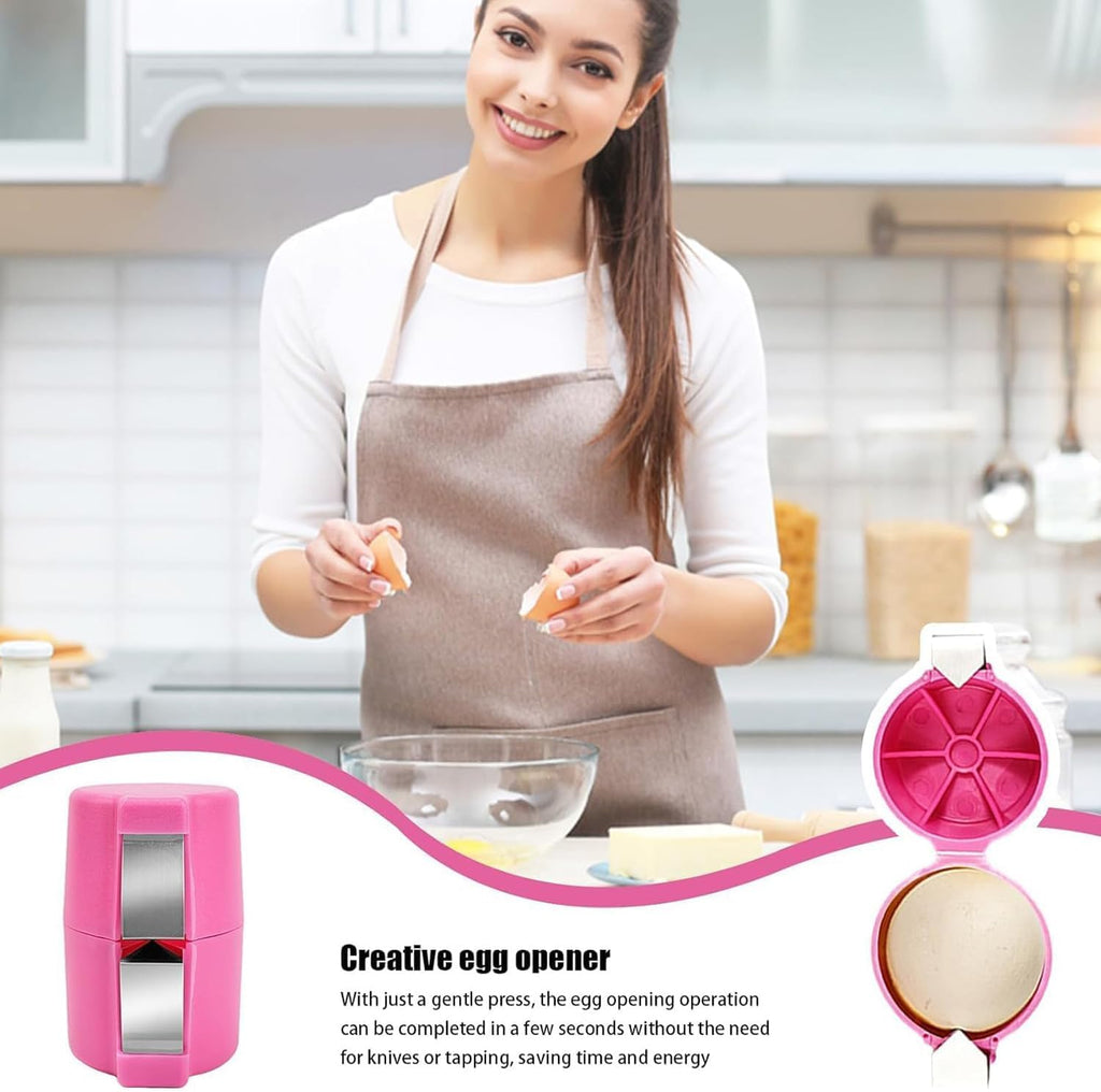 Luxiko 3PCS Egg Shell Opener Set – Stainless Steel Egg Cracker Tool for Raw & Boiled Eggs, Handheld Egg Top Cutter & Separator Kitchen Gadget