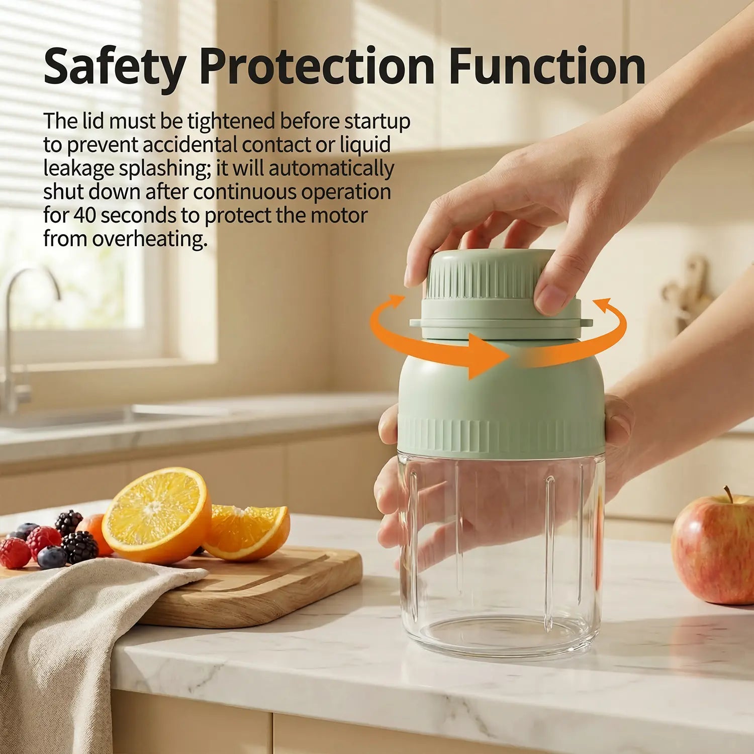 Luxiko Portable Blender 40oz – USB Rechargeable Smoothie Maker, High-Speed Ice Crushing Juicer for Milkshakes, Baby Food & Healthy Drinks