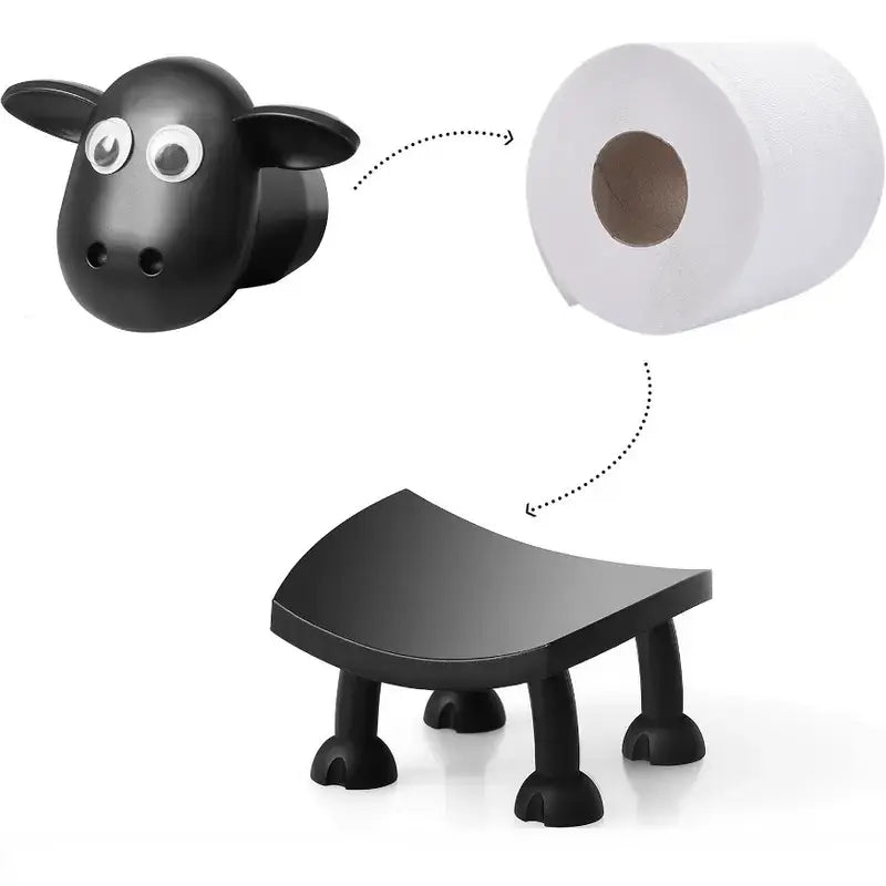 Luxiko 3PCS Sheep Tissue Holder Set – Cute 3D Toilet Paper Roll Holder, Creative Kitchen Towel Holder & Fun Home Decor Organizer