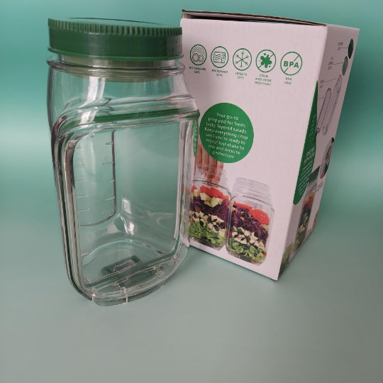 Luxiko Leak-Proof Salad Dressing Container – Portable Sauce Box for Fresh Salads, Reusable Mini Dressing Cup for Lunch Box & Meal Prep