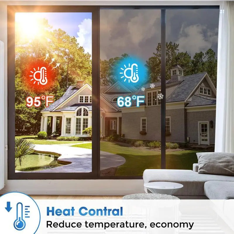 Luxiko One Way Mirror Window Film – Privacy Reflective Glass Tint | UV & Heat Control Solar Window Film for Home & Office