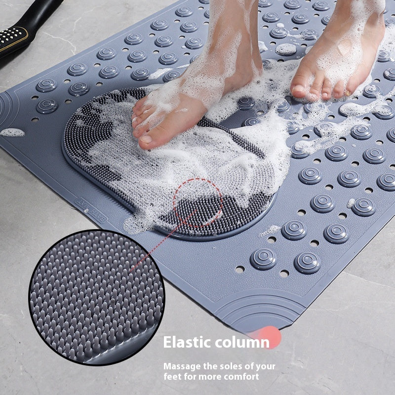 Luxiko Non-Slip Shower Mat with Suction Cups – Foot Massage Bath Mat, Quick-Dry Anti-Skid Bathtub & Bathroom Floor Mat