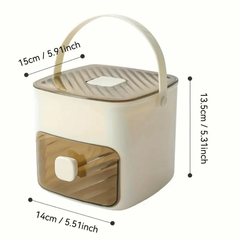 Luxiko Portable 48 Ice Cube Maker with Storage Drawer – Compact Countertop Ice Maker | Easy Release Ice Tray & Freezer Organizer for Home & Outdoor Use