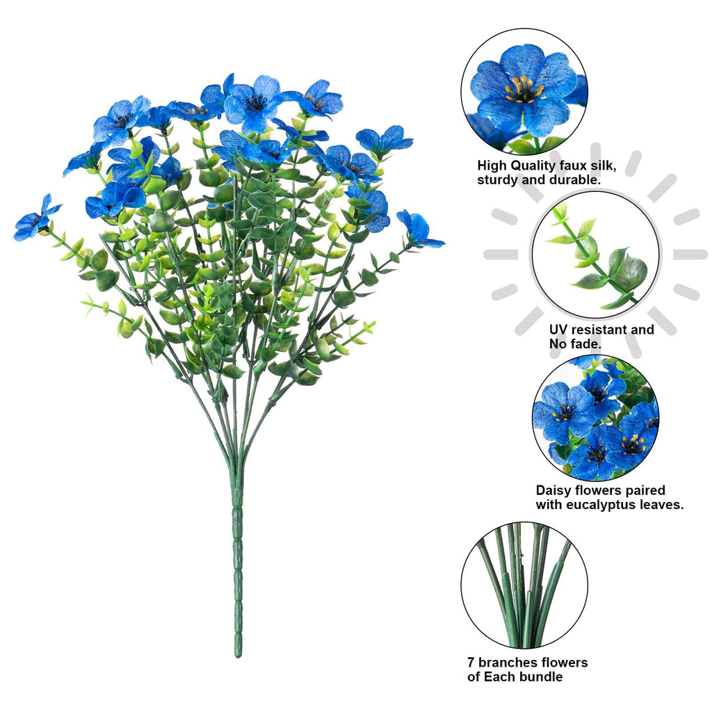 Luxiko Artificial Outdoor Flowers UV Resistant – Decorative Simulation Plastic Plants | Fade-Proof Garden, Balcony & Home Décor