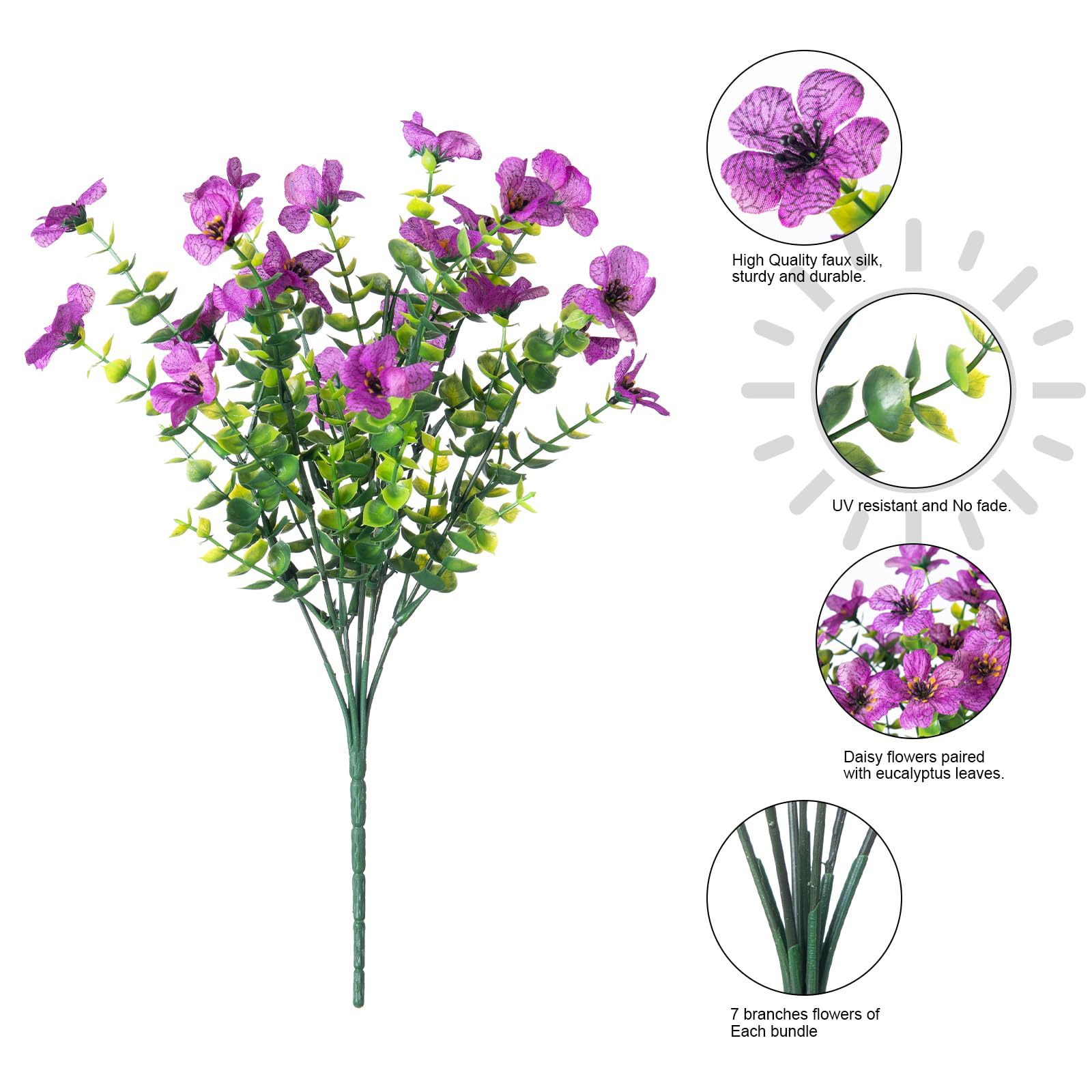 Luxiko Artificial Outdoor Flowers UV Resistant – Decorative Simulation Plastic Plants | Fade-Proof Garden, Balcony & Home Décor