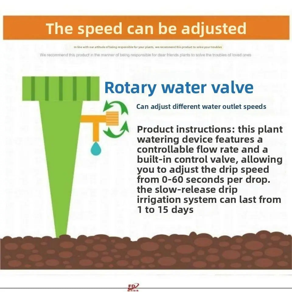 Luxiko 6PCS Automatic Plant Watering System – Adjustable Drip Irrigation Devices with Timer Control, Self-Watering Spikes for Indoor & Outdoor Plants