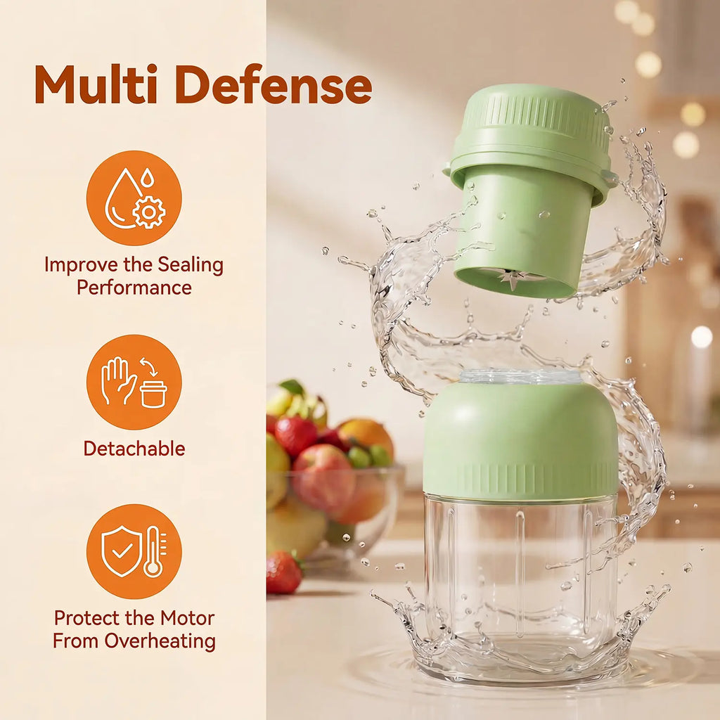 Luxiko Portable Blender 40oz – USB Rechargeable Smoothie Maker, High-Speed Ice Crushing Juicer for Milkshakes, Baby Food & Healthy Drinks