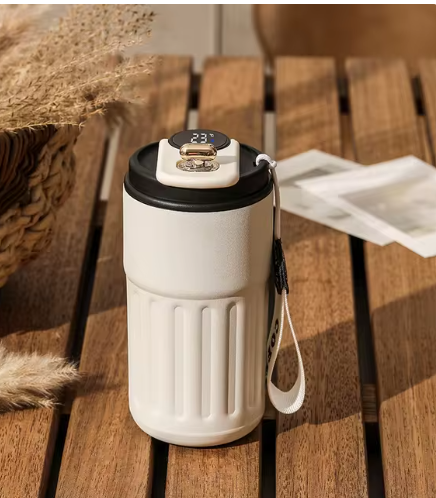 Smart Digital Thermal Bottle Portable Coffee Mug Stainless Steel Water Bottle