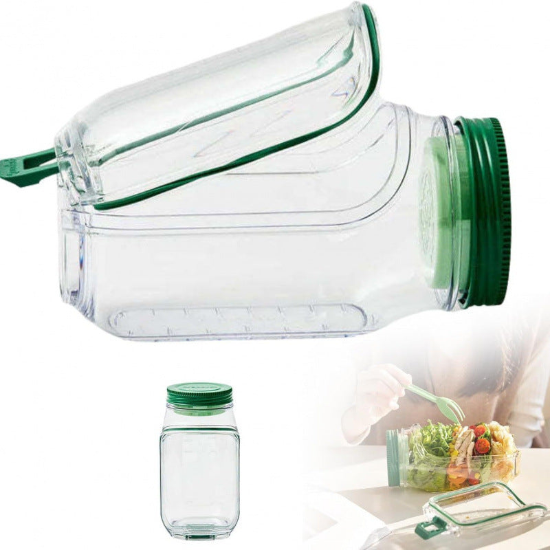 Luxiko Leak-Proof Salad Dressing Container – Portable Sauce Box for Fresh Salads, Reusable Mini Dressing Cup for Lunch Box & Meal Prep