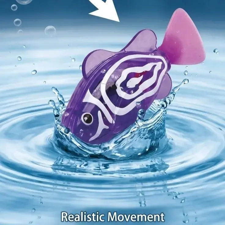 Luxiko Magic Glowing Swimming Fish Toy (4PCS) – Water Activated Interactive Bath Toy for Kids, Babies & Toddlers, Light-Up Robot Fish Gift