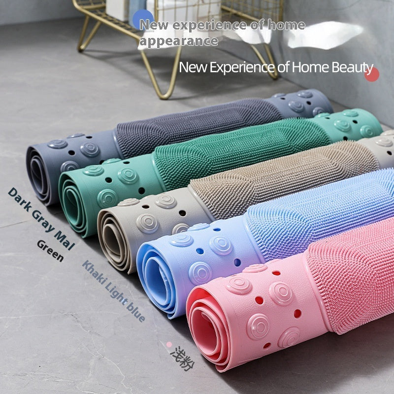 Luxiko Non-Slip Shower Mat with Suction Cups – Foot Massage Bath Mat, Quick-Dry Anti-Skid Bathtub & Bathroom Floor Mat