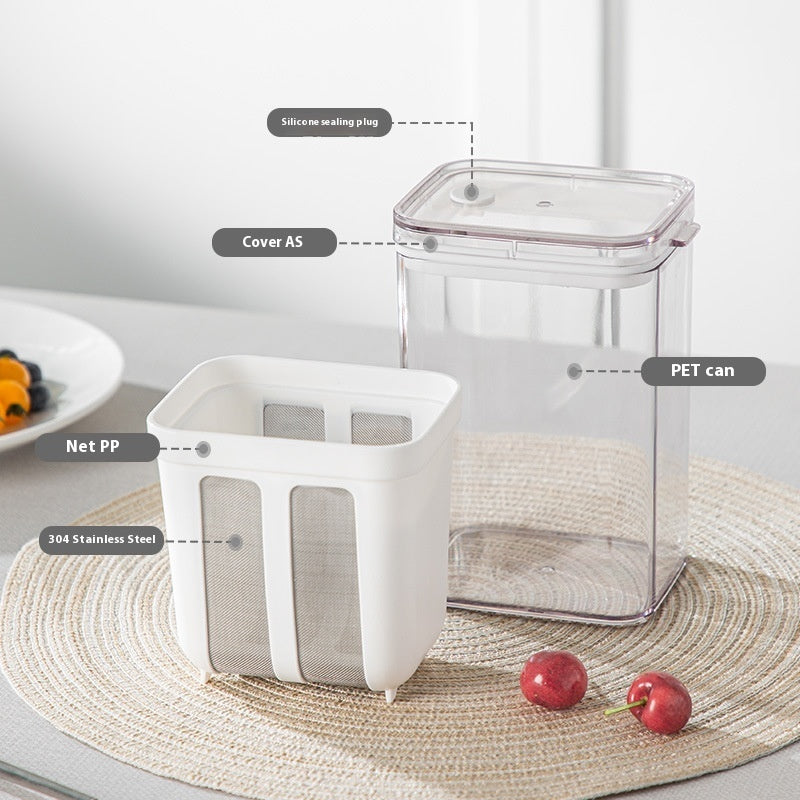 Luxiko Yogurt Strainer & Filter Box – Fine Mesh Homemade Greek Yogurt Maker, Transparent Cheese & Moisture Separator for Kitchen Use