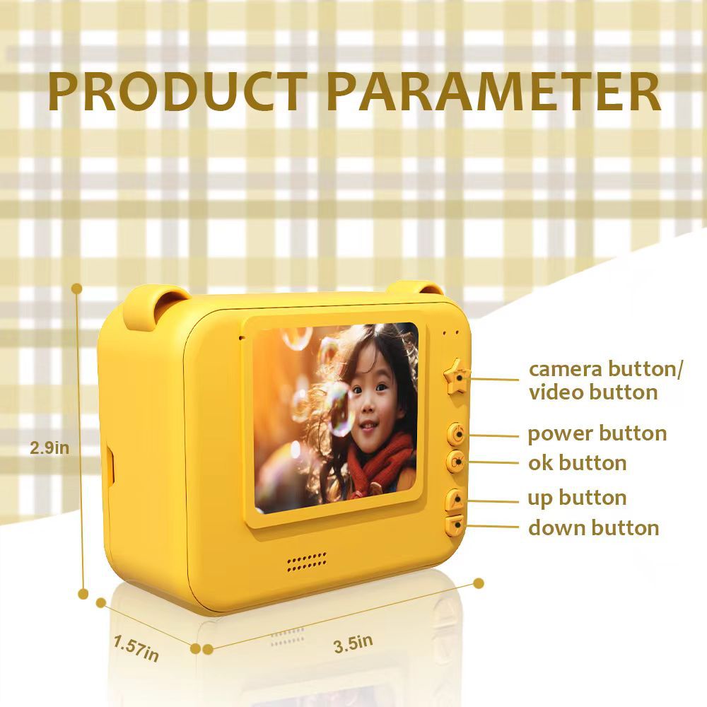 Luxiko Kids Instant Print Camera - Digital Photo & Video Camera with Instant Black & White Printing, Selfie Camera Toy Gift for Boys & Girls