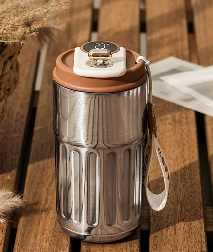 Smart Digital Thermal Bottle Portable Coffee Mug Stainless Steel Water Bottle