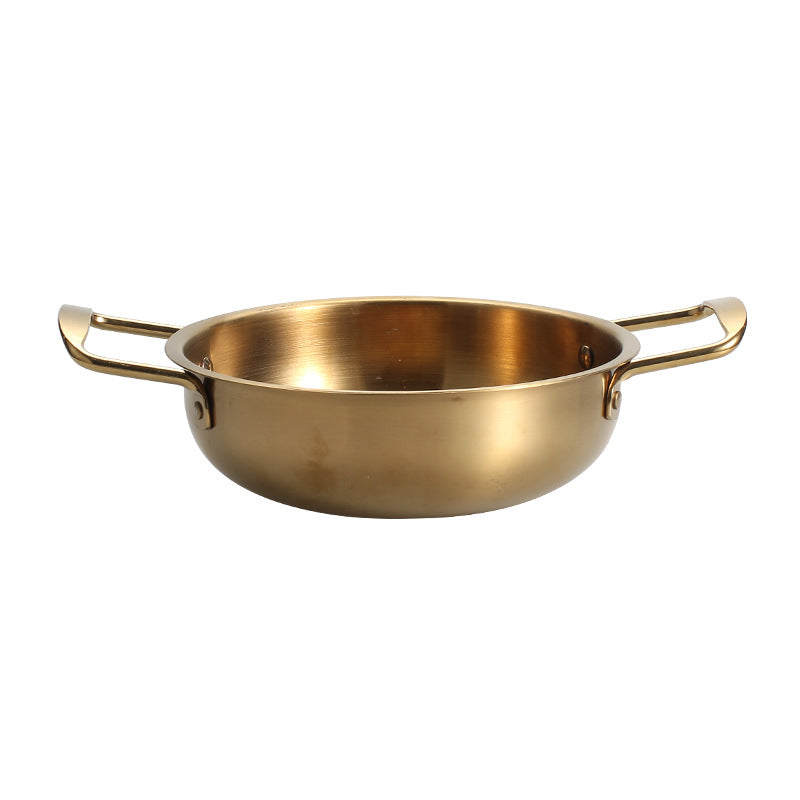 Luxiko Korean Ramen Pot Stainless Steel – Multipurpose Instant Noodle Cooker, Kimchi Soup Stockpot, Camping Cooking Pan for Kitchen & Outdoor Use