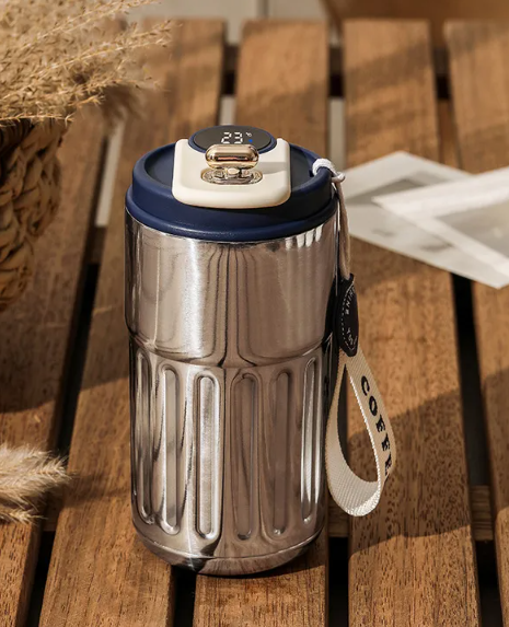 Smart Digital Thermal Bottle Portable Coffee Mug Stainless Steel Water Bottle
