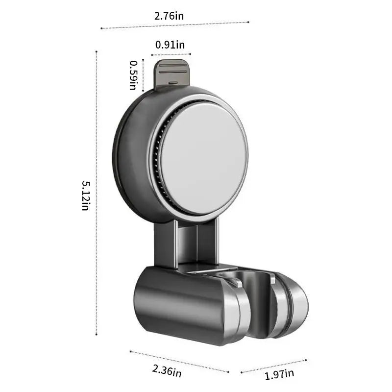 Luxiko Punch-Free Suction Cup Shower Head Holder – Adjustable Bathroom Shower Bracket | Strong Grip, Drill-Free Wall Mount Shower Rack Accessory